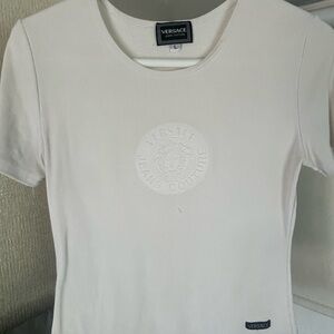Versace Jeans Couture Medusa White Short Sleeve Tee sz L